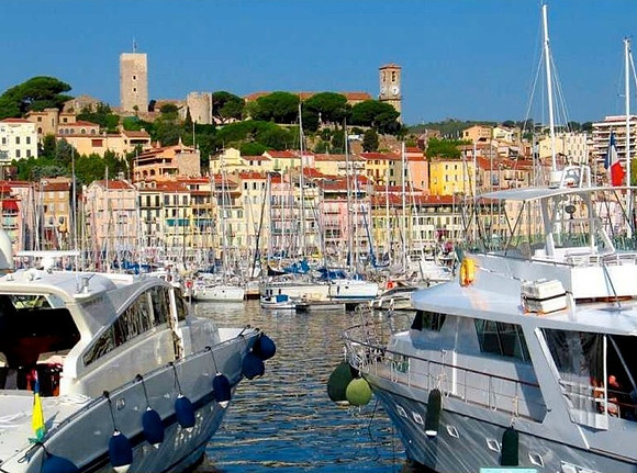 Yachts harbor in Cannes