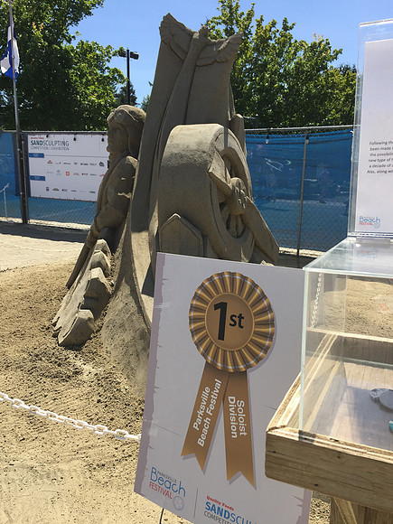 Sandcastle competition in Parksville