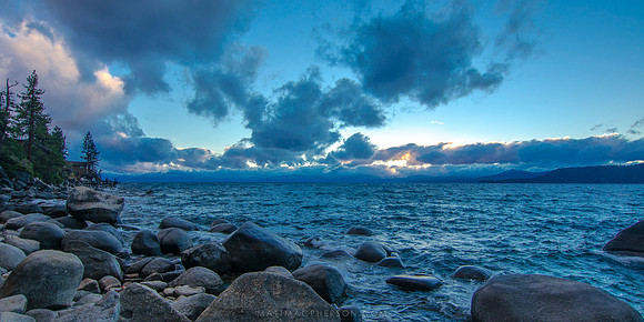 Sunset over Crystal Bay, Lake Tahoe