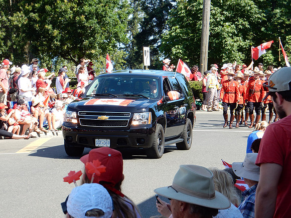 RCMP opened the parade with their local contingent marching by.