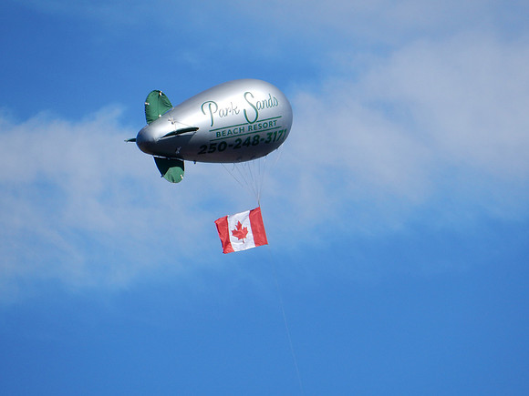 Pacific Sands had their blimp out for all to see.  It's a time share resort right on the beach front