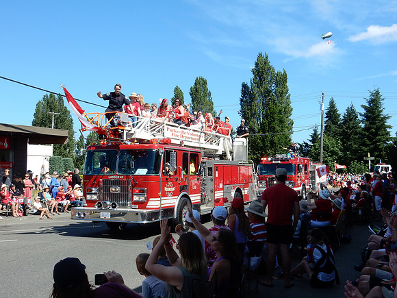 Parksville, Coombs, Hilliers, Qualicum Beach,     all sent a contingent.