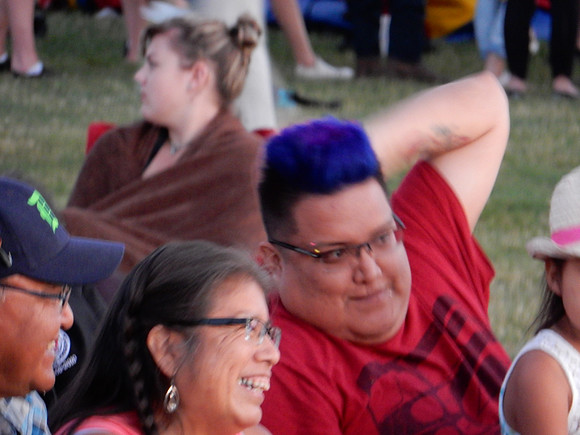 Not only a mullet ... but purple yet. Must be a fashion statement of some sort.