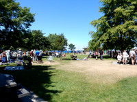 Lots of folks came by to see the artists at work
