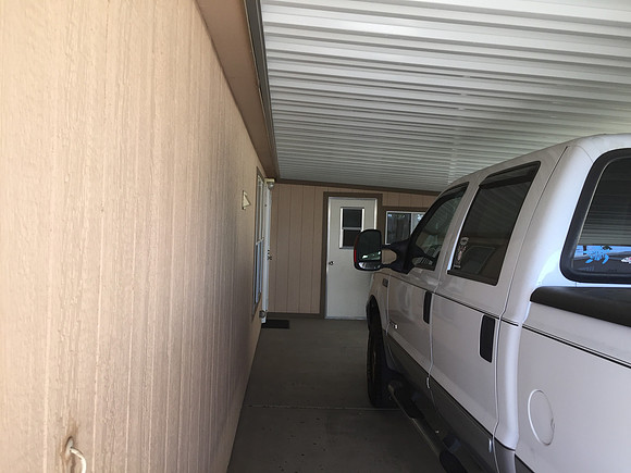 Car parking & future "Arizona room".