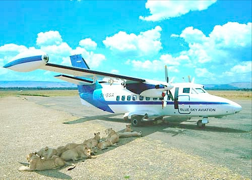The F/O gets to do the walkaround - Huange airport Zimbabwe