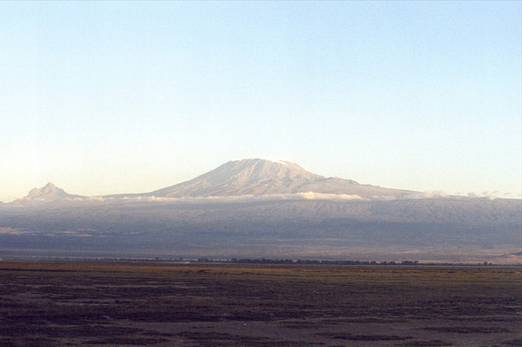 Mount Kilimanjaro in the distance