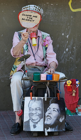 I asked her for the photo - she said no!           San Telmo market, Buenos Aires